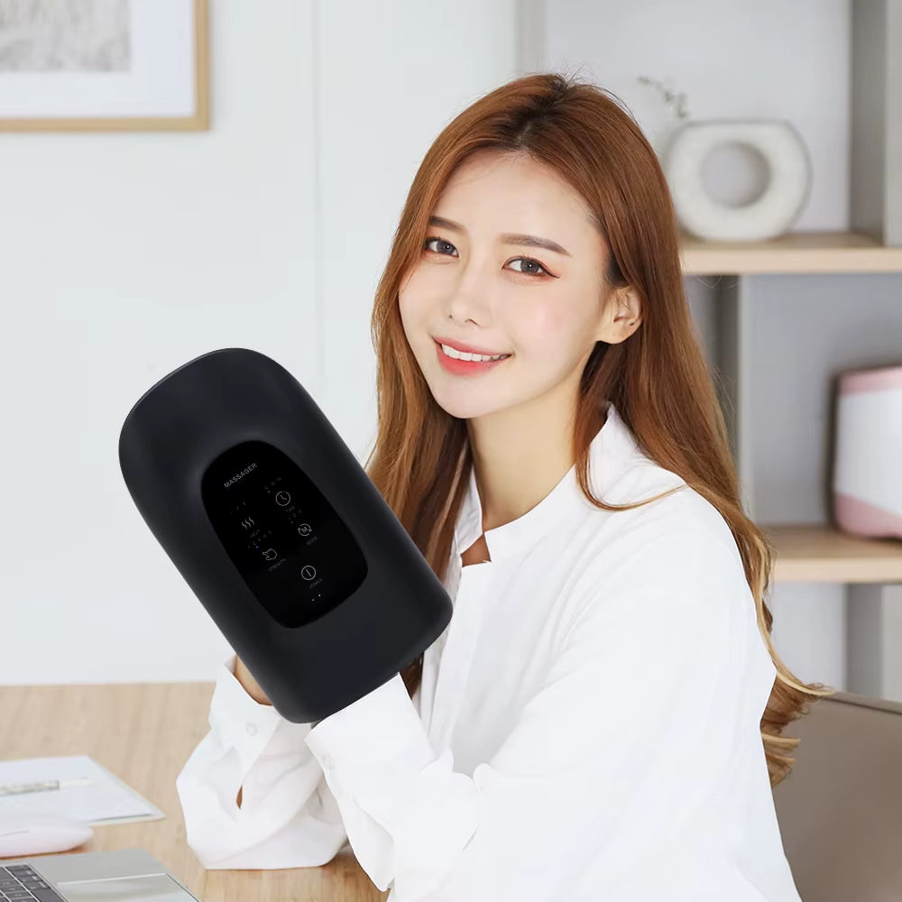 Portable Electric Device Vacuum Arthritis Machine Hand Palm and Arm Massager with Heat for Arthritis and Carpal Tunnel