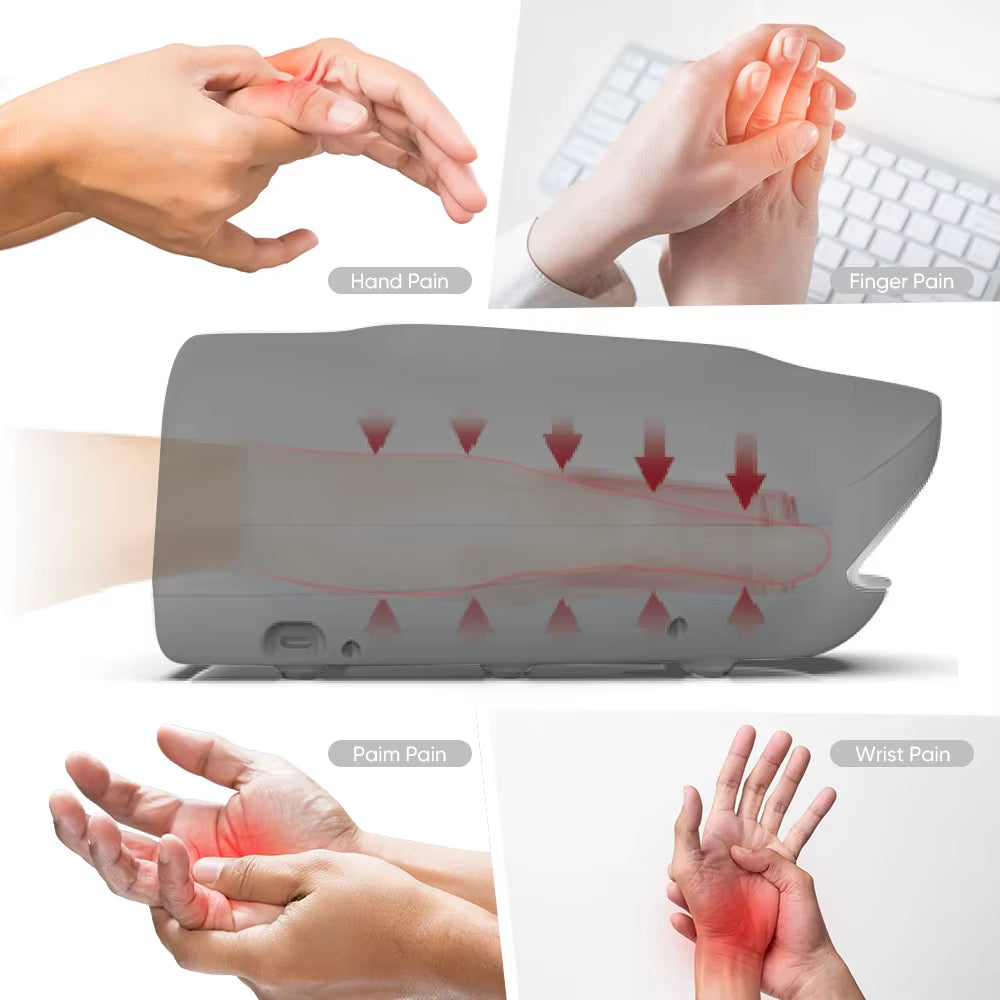 Portable Electric Device Vacuum Arthritis Machine Hand Palm and Arm Massager with Heat for Arthritis and Carpal Tunnel