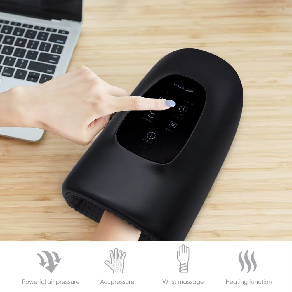 Portable Electric Device Vacuum Arthritis Machine Hand Palm and Arm Massager with Heat for Arthritis and Carpal Tunnel